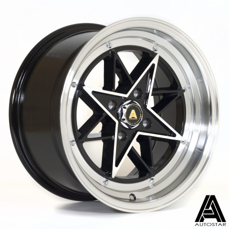 Jante aliaj Autostar Jantă Autostar STR 15X8 4X100 73,1 ET25, Black | race-shop.ro
