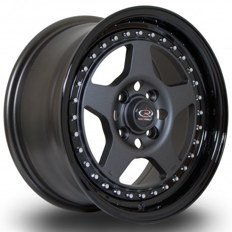 Jante aliaj Rota Jantă Rota Kyusha 15X7 4X100 67,1 ET38, Black | race-shop.ro