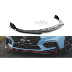 MAXTON DESIGN prelungire bară față + flapsuri pentru Hyundai I30 N Mk3 Hatchback/Fastback, negru lucios, V6