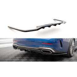 MAXTON DESIGN prelungire centrală bară spate pentru Mercedes-Benz C AMG-Line W206 (cu bare verticale), negru lucios