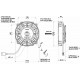 Ventilatoare 12V Ventilator electric universal SPAL 167mm - suflare, 12V | race-shop.ro