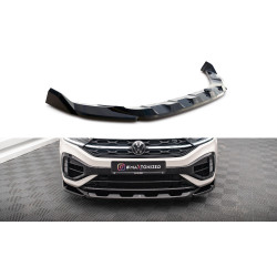 MAXTON DESIGN prelungire bară față pentru Volkswagen T-Roc R Mk1 Facelift, negru lucios, V2