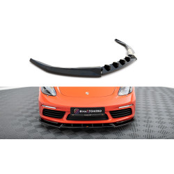 MAXTON DESIGN prelungire bară față pentru Porsche 718 Cayman 982c, negru lucios, V1