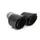 Ornament cu două ieșiri Ornament tobă RACES CARBON 2x101mm, intrare 76mm - Matt Black | race-shop.ro