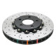 Frâne DBA DBA 5000 series Crossed Drilled & Slotted Disc de frână în 2 piese, cu clopot anodizat negru DBA52224BLKXS (2 buc) | race-shop.ro