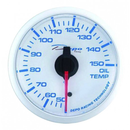 Ceasuri bord DEPO super white 52mm Ceas indicator temperatură ulei DEPO Racing - Seria Super White | race-shop.ro