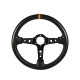 Volan sport cu 3 spițe RRS Carbon 90, 350mm, carbon, grosime 37/29mm, adâncime 90mm, carbon/negru/portocaliu