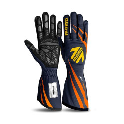Mănuși de curse cu omologare FIA MOMO CORSA PRO (cusături exterioare), bleumarin