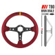 Volane sport Volan sport RRS Corsa,350mm, roșu piele suede - spițe gri, adâncime 90 | race-shop.ro