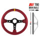 Volane sport Volan sport RRS Corsa,350mm, roșu piele suede - șpițe negre, adâncime 90 | race-shop.ro
