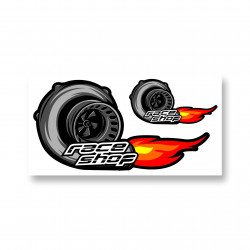 Sticker race-shop Turbo set