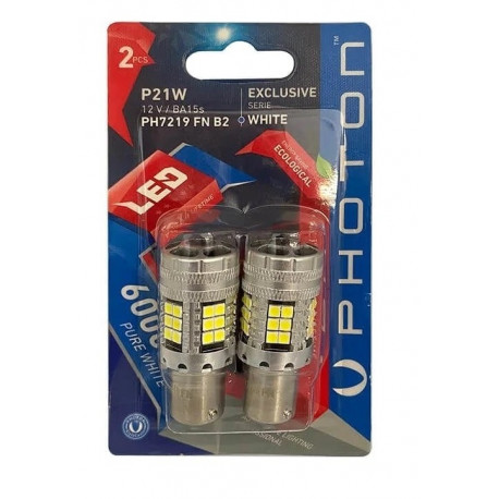 Becuri auto PHOTON LED EXCLUSIVE SERIES P21W bec auto 12-24V 21W BA15S CAN (2buc) | race-shop.ro