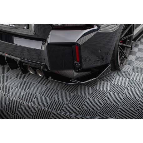 Body kit și tuning vizual MAXTON DESIGN prelungiri laterale bară spate pentru BMW M2 G87, negru lucios, V4 | race-shop.ro
