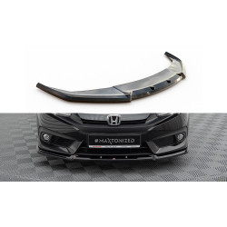 MAXTON DESIGN prelungire bară față pentru Honda Civic Mk10, negru lucios, V1