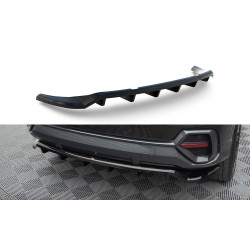 MAXTON DESIGN prelungire centrală bară spate pentru Audi Q3 Sportback F3 (cu bare verticale), negru lucios