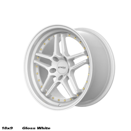 ALU disky STROM STROM DS-05 jantă 18x9.5 5x114 73.1 ET15, Gloss White | race-shop.ro