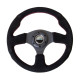 Volane sport NRG RACE STYLE 3-spoke suede Steering Wheel (320mm), black/red | race-shop.ro