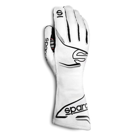 Mănuși Mănuși de curse Sparco ARROW+ cu FIA (cusătură exterioară) alb | race-shop.ro