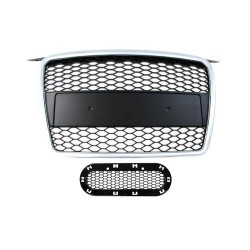RACES grilă pentru Audi A3 8P RS-Style 05-08, argintiu-negru