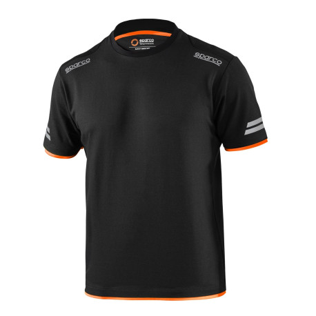 Tricouri Tricou SPARCO Teamwork pentru bărbați - negru/portocaliu | race-shop.ro