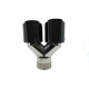 Ornament cu două ieșiri Ornament tobă RACES CARBON 2x101mm, intrare 76mm - Matt Black | race-shop.ro