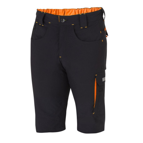 Stil de viață Pantaloni scurți SPARCO Teamwork pentru bărbați negru/portocaliu | race-shop.ro
