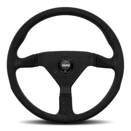 Volane sport Volan sport cu 3 spițe MOMO MONTECARLO, 350mm, alcantara, adâncime 40mm, negru | race-shop.ro