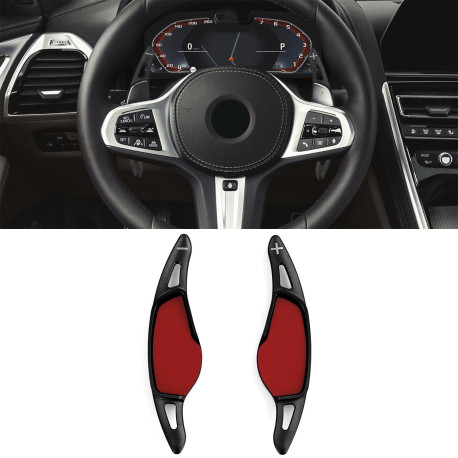 Paddle shifters Padele volan din aluminiu pentru BMW 3er G20 4er G22 5er G30 G32, negru | race-shop.ro