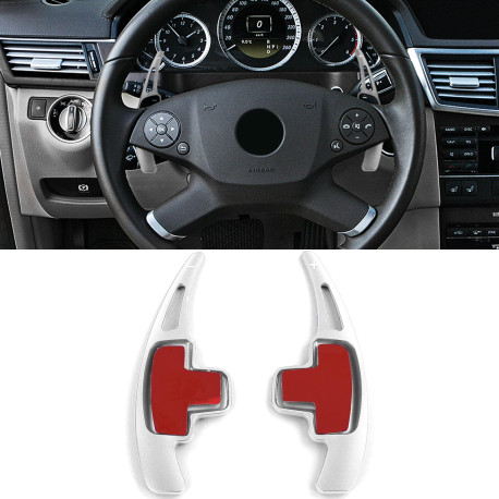 Paddle shifters Padele volan din aluminiu pentru Mercedes ML W166 W251 SLK R172, argintiu | race-shop.ro