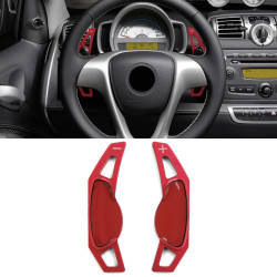 Padele volan din aluminiu pentru Smart ForFour 453 14-18, roșu