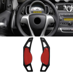 Padele volan din aluminiu pentru Smart ForTwo 451 Coupe Cabrio 09-19, negru