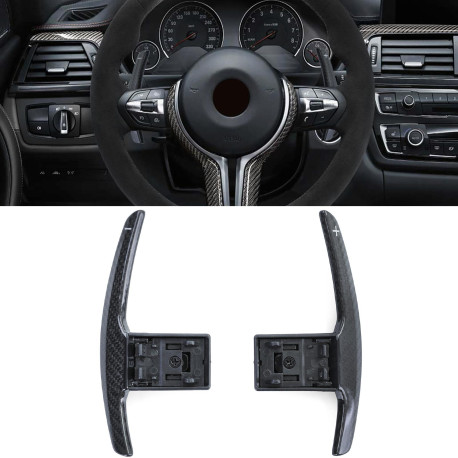 Paddle shifters Padele volan din carbon pentru BMW X4 F26 14-18 X5 F15 12-18, negru | race-shop.ro
