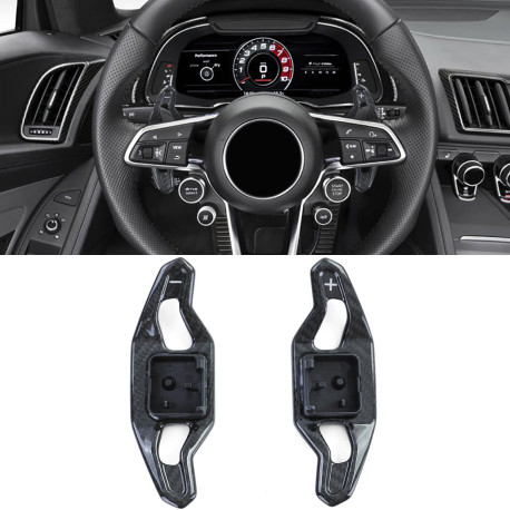 Paddle shifters Padele volan din carbon pentru Audi A3 S3 RS3 8V A4 S4 RS4 B9 8W, negru | race-shop.ro