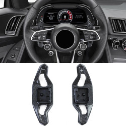 Padele volan din carbon pentru Audi A5 S5 RS5 F5 A6 S6 RS6 C7 4G, negru