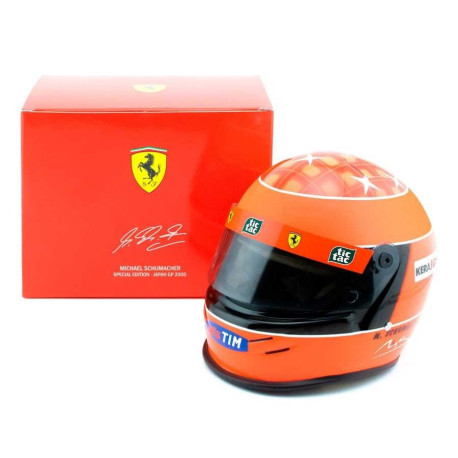 Promoționale și cadouri Cască Mini Bell 1:2 Michael Schumacher Ferrari 2000 Japan GP | race-shop.ro