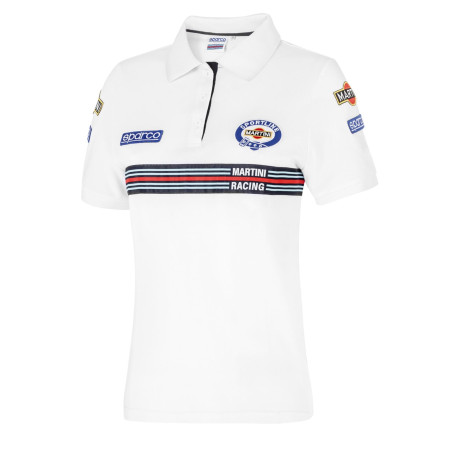 Tricouri Sparco MARTINI RACING tricou polo damă - alb | race-shop.ro