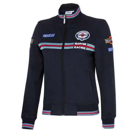 Geci și hanorace Sparco MARTINI RACING tricoul cu fermoar complet pentru femei, marin albastru | race-shop.ro