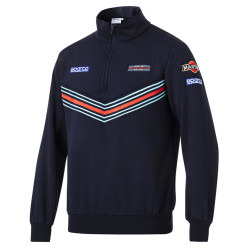 Tricou cu jumătate de fermoar SPARCO MARTINI RACING, marin albastru