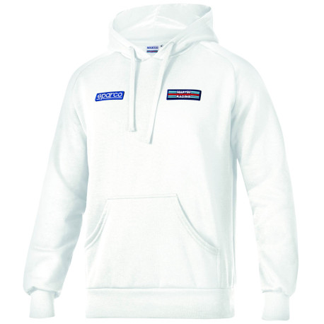 Geci și hanorace SPARCO MARTINI RACING hanorac bărbătesc cu dungi mari - alb | race-shop.ro