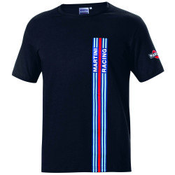 Tricou Sparco MARTINI RACING Stripes alb pentru barbati - negru