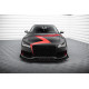 Body kit și tuning vizual MAXTON DESIGN prelungire bară față pentru Audi A7 RS7 Look C7, negru-roșu + flapsuri lucioase | race-shop.ro