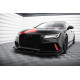 Body kit și tuning vizual MAXTON DESIGN prelungire bară față pentru Audi A7 RS7 Look C7, negru-roșu + flapsuri lucioase | race-shop.ro