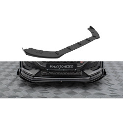 Prelungire bară față Ford Fiesta ST Mk8 facelift (negru-roșu + flapsuri lucioase)