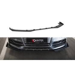 MAXTON DESIGN prelungire bară față pentru Audi S3 / A3 S-Line Sedan 8V, negru + flapsuri lucioase