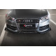 Body kit și tuning vizual MAXTON DESIGN prelungire bară față pentru Audi S3 / A3 S-Line Sedan 8V, negru + flapsuri lucioase | race-shop.ro