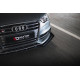 Body kit și tuning vizual MAXTON DESIGN prelungire bară față pentru Audi S3 / A3 S-Line Sedan 8V, negru + flapsuri lucioase | race-shop.ro