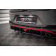Body kit și tuning vizual MAXTON DESIGN prelungiri laterale bară spate pentru Hyundai I30 Fastback N-Line Mk3 Facelift, negru-roșu + flapsuri lucioase | race-shop.ro