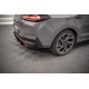 Body kit și tuning vizual MAXTON DESIGN prelungiri laterale bară spate pentru Hyundai I30 Fastback N-Line Mk3 Facelift, negru-roșu + flapsuri lucioase | race-shop.ro