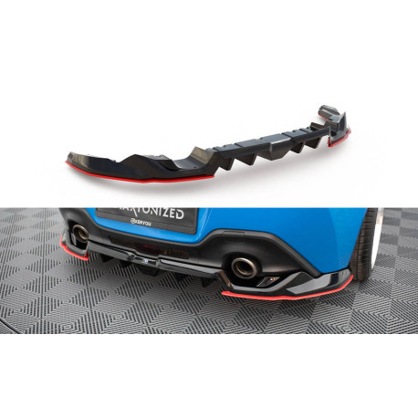 Body kit și tuning vizual Splitter spate central (cu bare verticale) V2 Toyota GR86 Mk1 | race-shop.ro