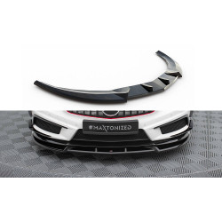 MAXTON DESIGN prelungire bară față pentru Mercedes-Benz A45 AMG W176, negru lucios, V3